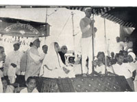  Pt.Nehru speaking after laying the foundation stone of Kamla Nehru Vidayalaya.